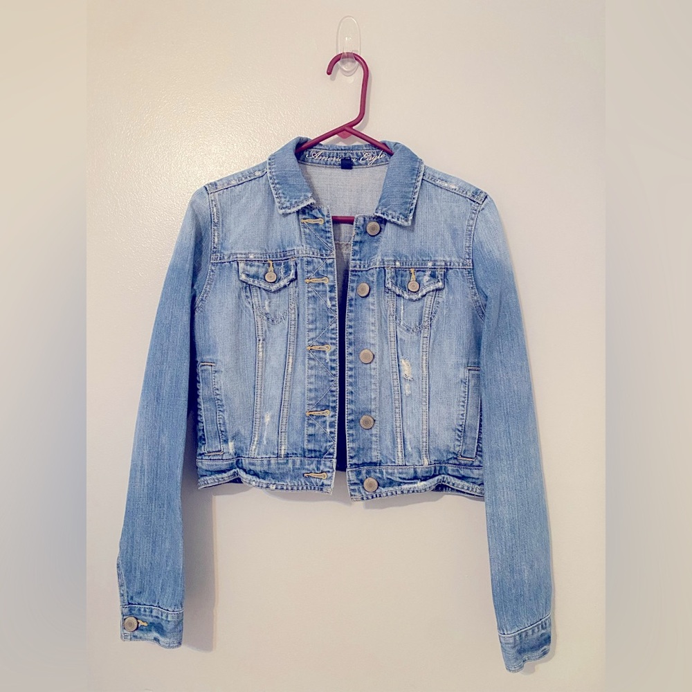 American Eagle Denim Jean Jacket size med